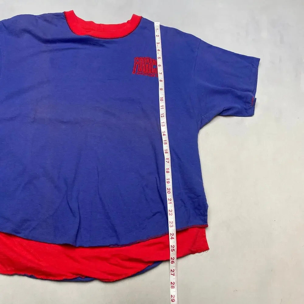 Vintage 90s Nike Force Reversible Tee Shirt Double Face Men's 22x26